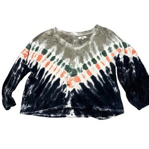True Craft Oversized Cropped Tie dye Sweatshirt 3x NWOT